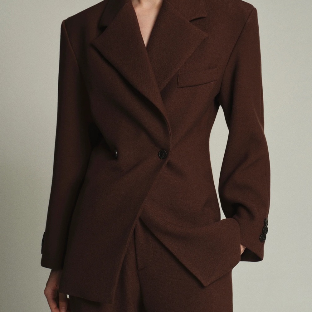 Source Unknown Dark Brown Women's Blazer